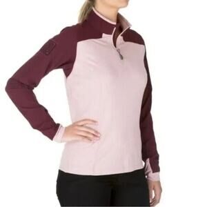5.11 Tactical Rapid‎ Half Zip Pink Red Trim Women’s Size Small Lightweight